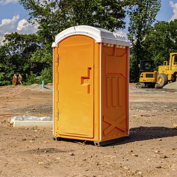 how often are the portable restrooms cleaned and serviced during a rental period in Richville